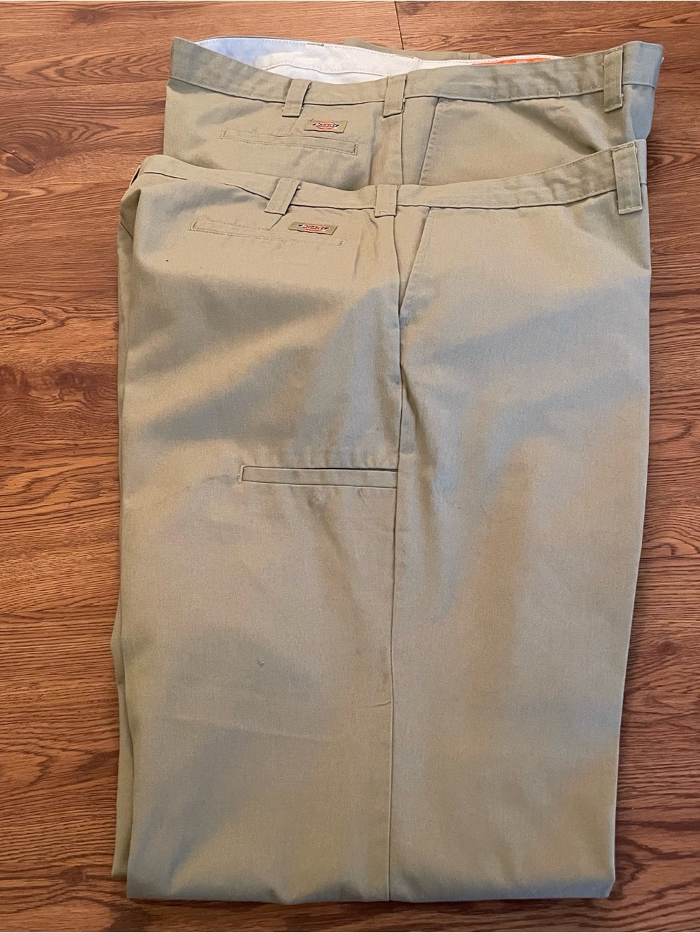 Dickies Pants 42x33‎ Lot Of 2 Khaki Flat Front Cell Pocket